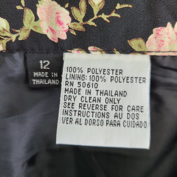 VINTAGE floral pleated midi skirt - Picture 2 of 4